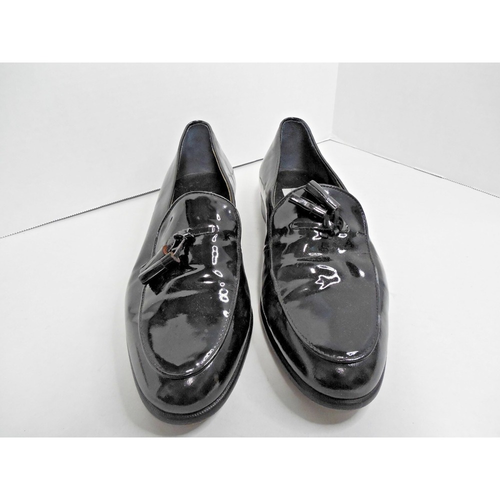 Mario Bruni Patent Leather Slip On Tassel Men's Dress Shoes Made in Italy 9M